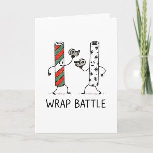 Wrap Battle - Lustige Weihnachtskarte Feiertagskarte