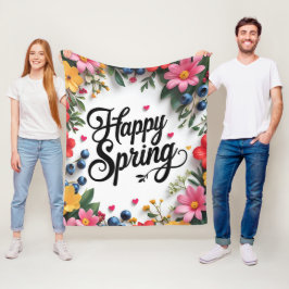 Wrap dich in Joy ein: Happy Spring Fleecedecke