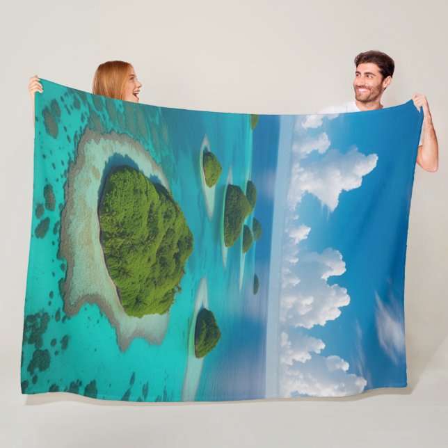 "Wrap dich selbst im Paradies: Tropischer Archipel Fleecedecke (Beispiel)