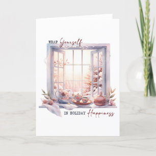 Wrap dich selbst in Holiday Happy BLANK Feiertagskarte