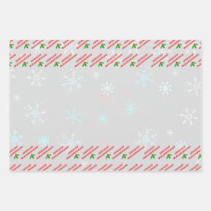 Wrap es auf fröhliche Weihnachten Geschenkpapier Set