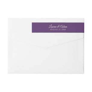 Wrap für das Hochzeitrücksendeadresse   Pflaume / 