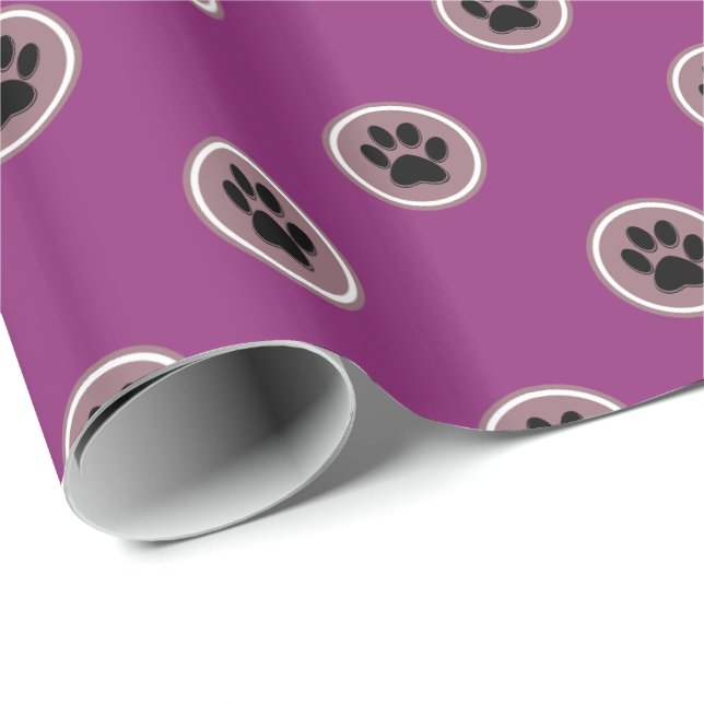 Wrap für Geschenke (Mocha/Plum) Geschenkpapier (Rolleneckpunkt)