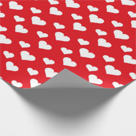 Wrap für Red & White Hearpping Paper Geschenkpapie Geschenkpapier