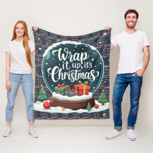 Wrap It Up Es Ist Weihnachten Schneekugel Design Fleecedecke