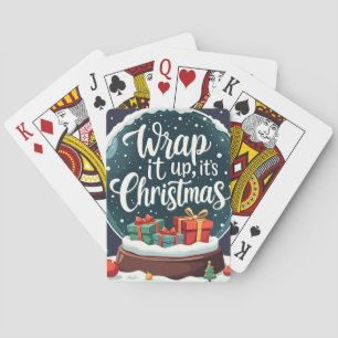 Wrap It Up It's Christmas Snow Globe Design Spielkarten