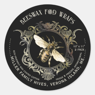 Wrap Labels der Bienenwachs-Wrap-Labels Runder Aufkleber