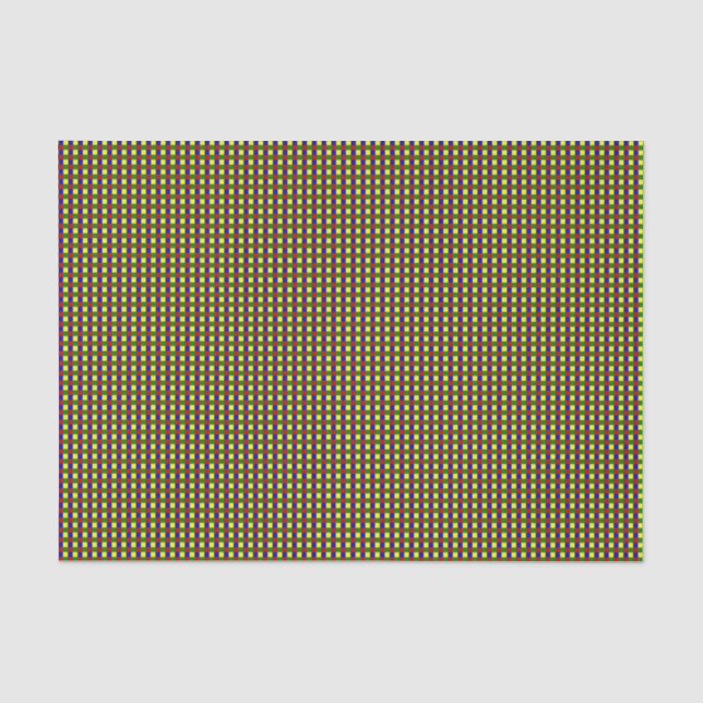 WRAP-PAPERS FÜR Primärfarben-Gingham-5-TISSUE Seidenpapier (Vorderseite)