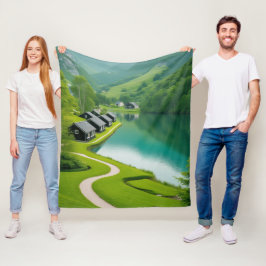 "Wrap you self in Alpine Wonder" Fleecedecke