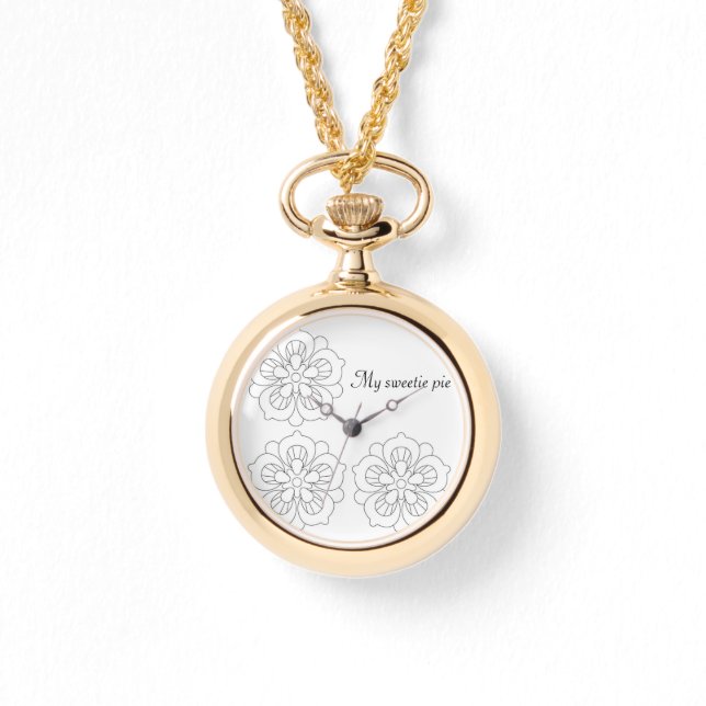 Wraparound Gold pour femmes Montre ma douce tarte (Recto)