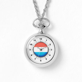 Wraparound Silver Watch: Die luxemburgische Flagge Armbanduhr