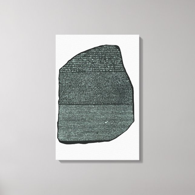 Wrapped Canvas Rosetta Stone Ägyptische Hieroglyph Leinwanddruck (Vorderseite)