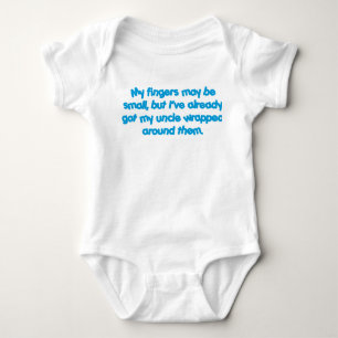 Wrapped meines Onkels (blau) Baby Strampler