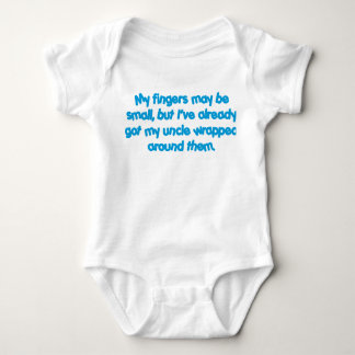 Wrapped meines Onkels (blau) Baby Strampler