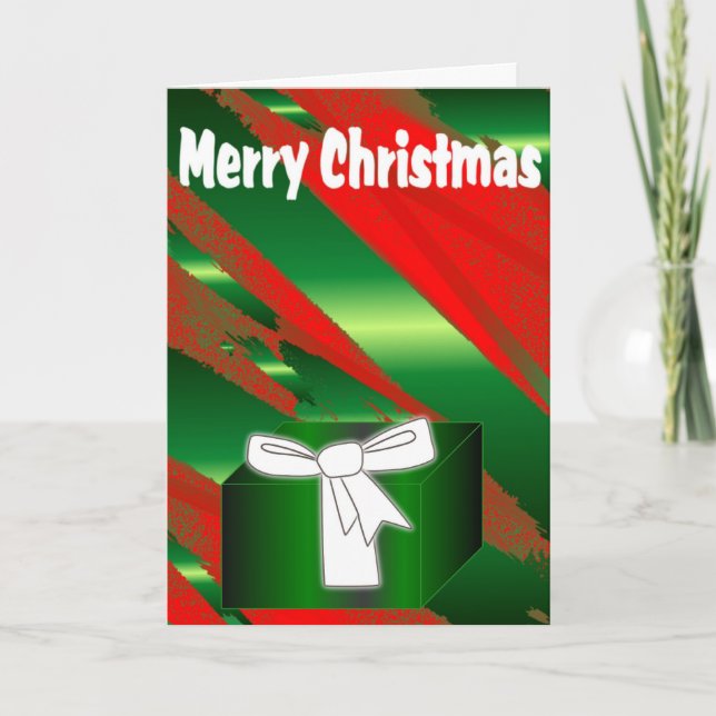 Wrapped Prestige Merry Christmas Card Feiertagskarte (Vorderseite)