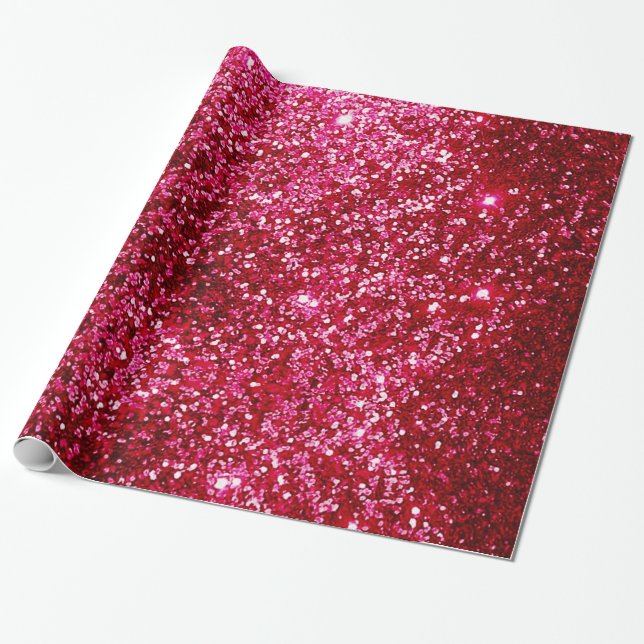 Wrapper für den Glitzer in Hot Pink Geschenkpapier (Ungerollt)