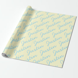 Wrapper für den personalisierten Geburtsnamen Geschenkpapier