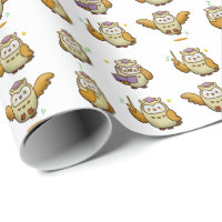Wrapper für niedliches Owl Abschluss-Geschenkpapie