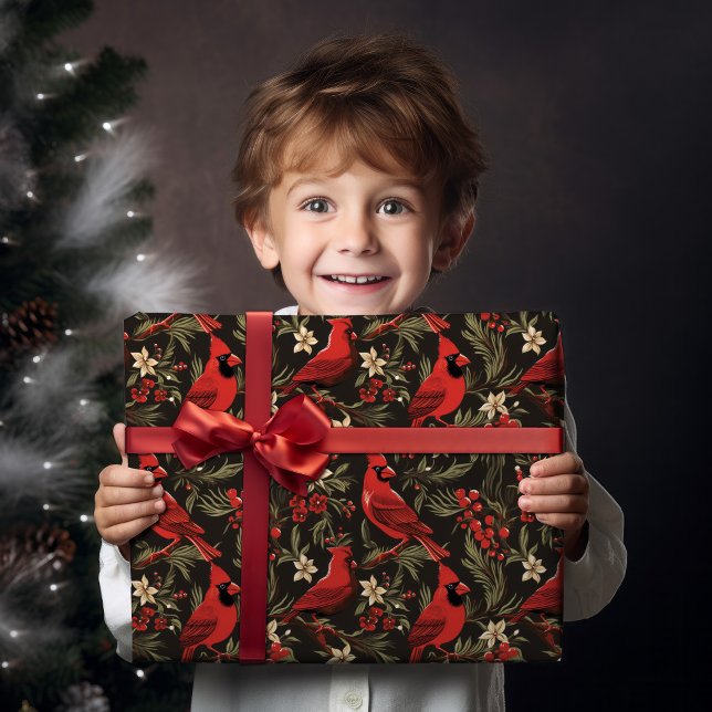 Wrapper für Vintage Kardinal Geschenkpapier (Von Creator hochgeladen)