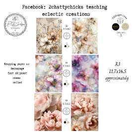 Wrapping Paper A3 Floral Designs Decoupage Paper Geschenkpapier Set