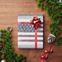 Wrapping Paper American Flag Aircraft DIY Geschenk