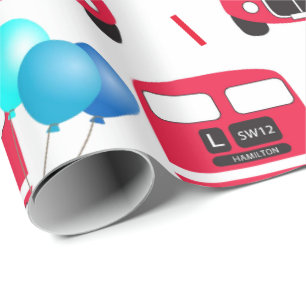 Wrapping Paper - Big Red Bus Geschenkpapier