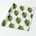Wrapping Paper Christmas Tree Geschenkpapier<br><div class="desc">Wasserfarbe,  Urlaubspapier .</div>