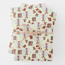 Wrapping Paper Cowboy and Pferd