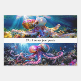 Wrapping Paper Decoupage Sea World Octopus Drawers Geschenkpapier Set