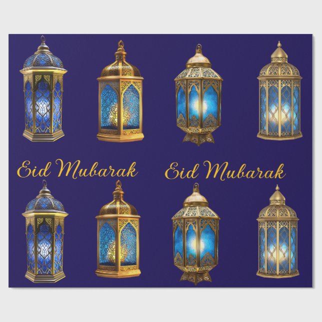 Wrapping Paper-Eid Mubarak Wrapping Paper Geschenkpapier (Flach)