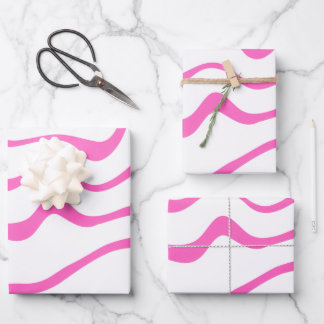 Wrapping Paper Flat Sheet Set of 3 Geschenkpapier Set