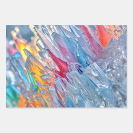 Wrapping Paper Flat Sheet Set of 3 Geschenkpapier Set