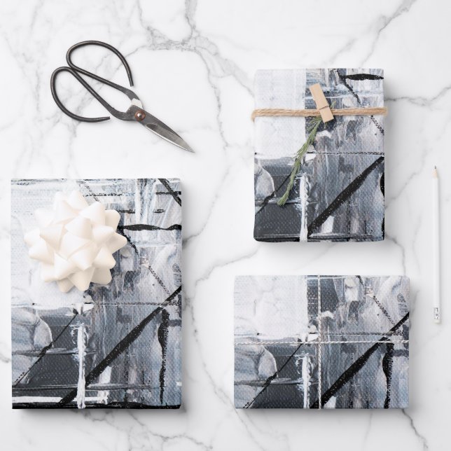 Wrapping Paper Flat Sheet Set of 3 Geschenkpapier Set (Vorderseite)