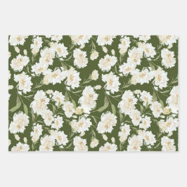 Wrapping Paper Flat Sheet Set of 3 Geschenkpapier Set