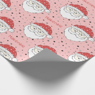 Wrapping Paper für den Santa Individuelle Name Geschenkpapier