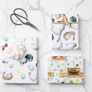 Wrapping Paper für Hühnerfamilien Geschenkpapier Set