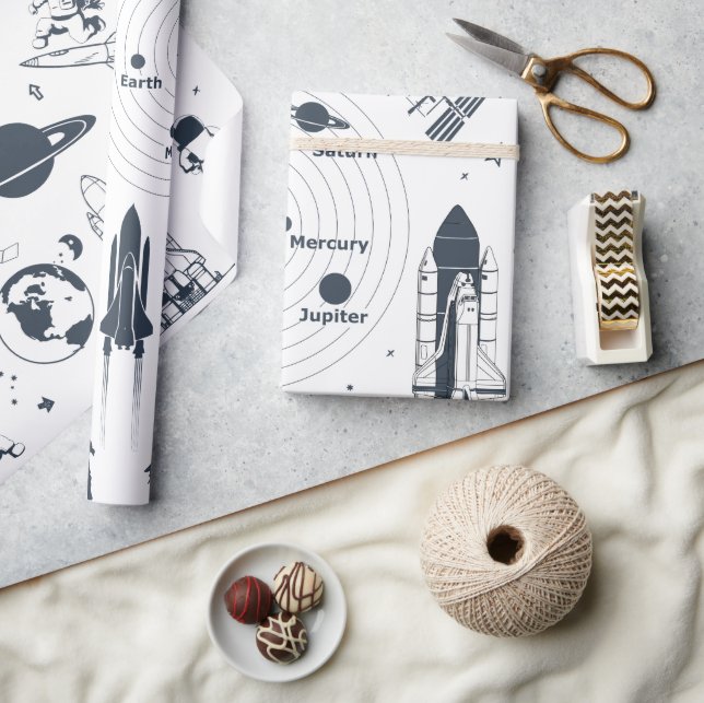 Wrapping Paper für Raumfahrtgeräte Geschenkpapier (Kunsthandwerk)