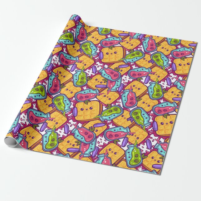 Wrapping Paper für süße Leckereien Geschenkpapier (Ungerollt)