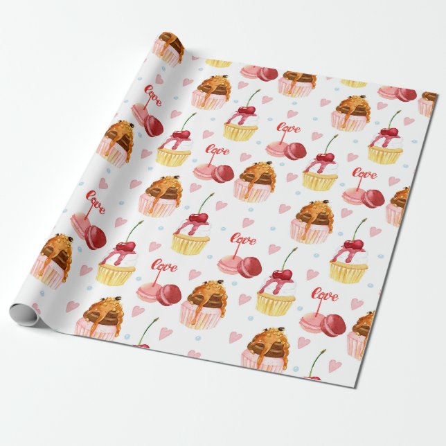 Wrapping Paper für süße Leckereien Geschenkpapier (Ungerollt)