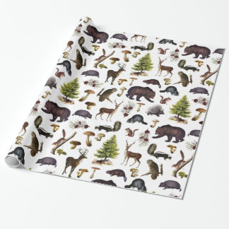 Wrapping Paper für Vintage Waldtiere Geschenkpapier