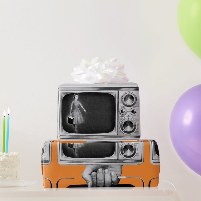 Wrapping Paper für Vintages tragbares Fernsehen Geschenkpapier (Von Creator hochgeladen)
