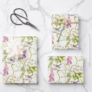 Wrapping Paper für Wälder, Flora und Fauna Geschenkpapier Set