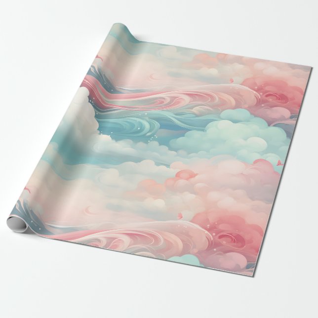 Wrapping Paper für weiche Cloud Waves Geschenkpapier (Ungerollt)