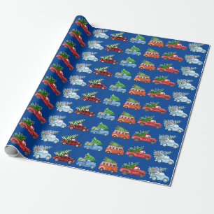 Wrapping Paper für Weihnachtsfahrzeuge Geschenkpapier