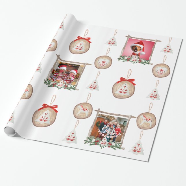 Wrapping Paper für Weihnachtsrahmen und Ornamente  Geschenkpapier (Ungerollt)