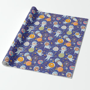 Wrapping Paper für Weltraumtiere Geschenkpapier