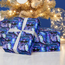 Wrapping Paper Gift Wrap - Whimsical Abstrakt Owl