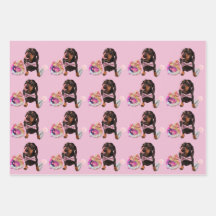 Wrapping Paper mit niedlicher Dackel 48x73 cm