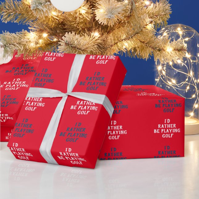 Wrapping Paper möchte ich lieber Golf spielen Geschenkpapier (Feiertage)