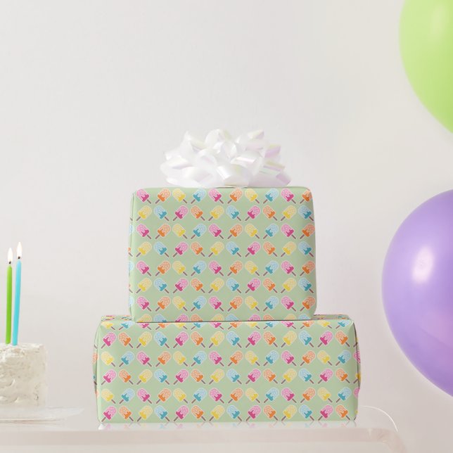 Wrapping Paper - Pastel Popsicle Pattern Geschenkpapier (Partygeschenke)